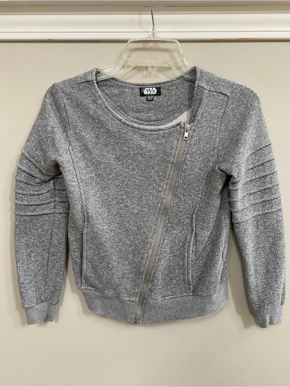 Kids Star Wars Heather Gray Zip Moto